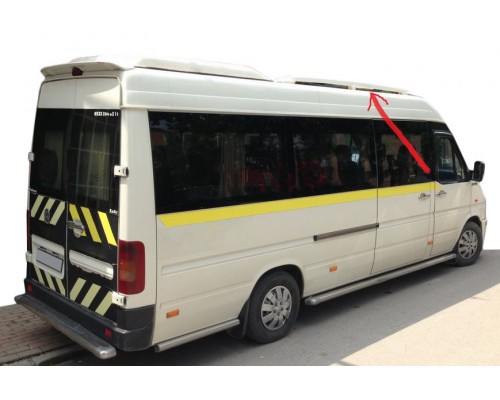 Рейлінг Пластик (2 шт, під фарбування) для Mercedes Sprinter 1995-2006 - 49958-11