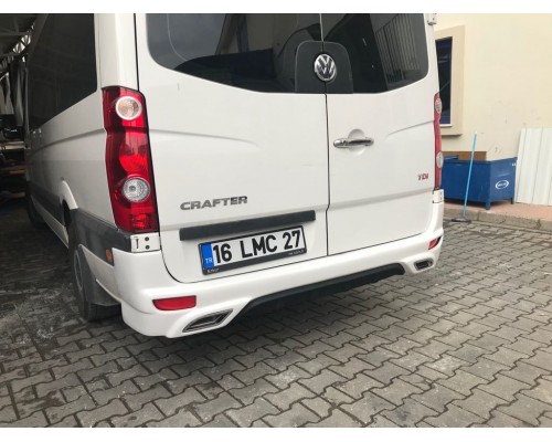 Накладка на задній бампер V2 (під фарбування) для Mercedes Sprinter 2006-2018 - 55700-11