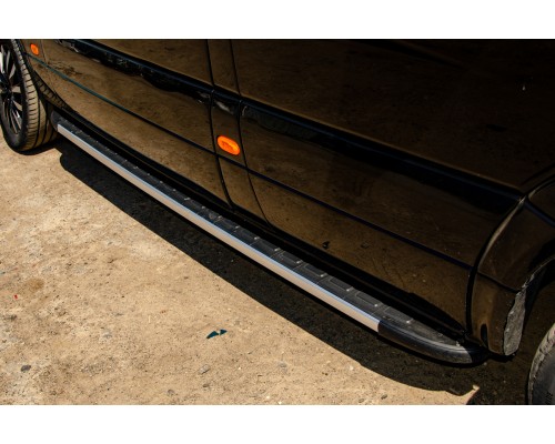 Боковые пороги Duru (2 шт., алюминий) Средняя база для Mercedes Sprinter 2006-2018 - 52860-11