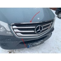 Обводка решетки (2013+, нерж) OmsaLine - Итальянская нержавейка для Mercedes Sprinter 2006-2018