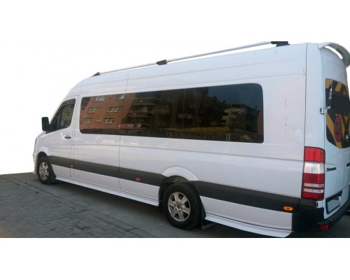 Боковые пороги Спорт (под покраску) Экстра длинная база (L4) для Mercedes Sprinter 2006-2018 - 59312-11