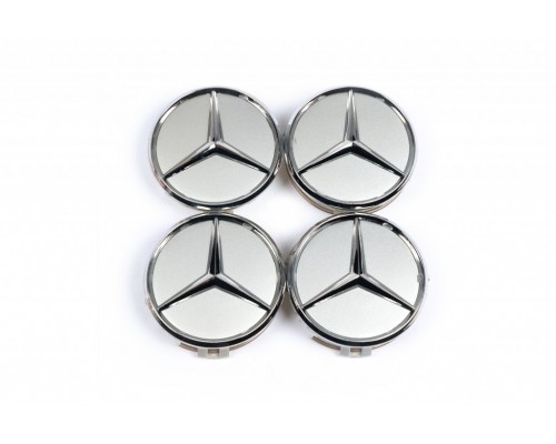 Колпачки на диски 62/69 мм V6 серые (4 шт) для Mercedes Sprinter 2006-2018 - 76803-11