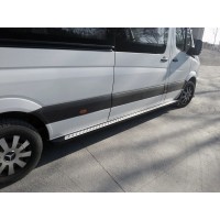 Бічні пороги DOT-Line (2 шт., алюм.) Довга база для Mercedes Sprinter 2006-2018