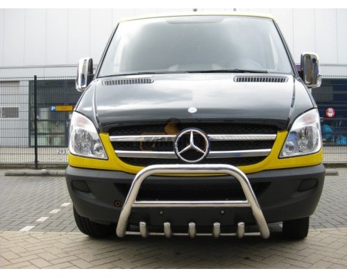 Кенгурятник WT003 (нерж.) 60мм, без напису для Mercedes Sprinter 2006-2018