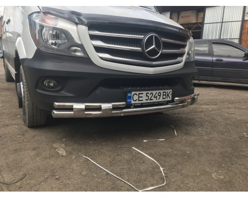 Передня нижня дуга Shark (нерж.) 2006-2013 для Mercedes Sprinter 2006-2018 - 56845-11