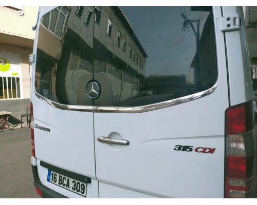 Кромка заднего стекла Carmos (2 шт, нерж) для Mercedes Sprinter W906 2006-2018 гг