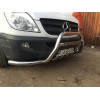 Кенгурятник з вусами WT003-Plus (нерж.) для Mercedes Sprinter 2006-2018
