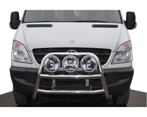 Кенгурятник високий WT018 (нерж.) для Mercedes Sprinter 2006-2018 - 51908-11