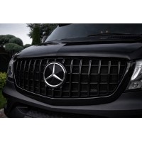 Передняя решетка Panamericana GT Panamericana Черная (2013-2018) для Mercedes Sprinter W906 2006–2018 гг