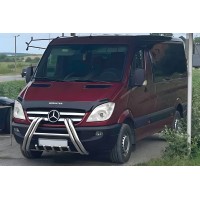 Кенгурятник F1-01M (2006-2013, нерж.) для Mercedes Sprinter W906 рр