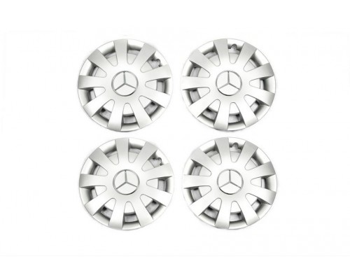 Колпаки серые ABS (1-катковый, 4 шт) для Mercedes Sprinter W907/W910 2018- гг