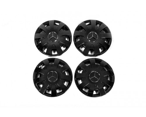 Колпаки черные ABS (1-катковый, 4 шт) для Mercedes Sprinter W907/W910 2018- гг