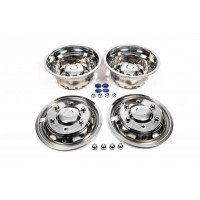 Колпаки из нержавейки Эксклюзив V1 (2 катковые, 4 шт) для Mercedes Sprinter W907/W910 2018- гг
