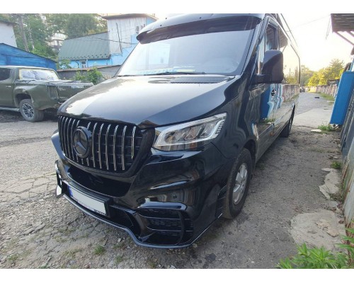 Передний бампер с решеткой V2 (AMG) для Mercedes Sprinter W907/W910 2018- гг