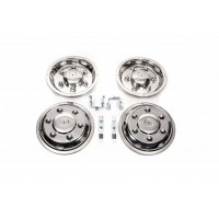 Колпаки из нержавейки Эксклюзив V2 (2 катковые, 4 шт) для Mercedes Sprinter W907/W910 2018- гг