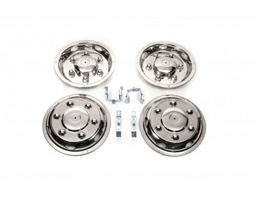 Колпаки из нержавейки Эксклюзив V2 (2 катковые, 4 шт) для Mercedes Sprinter W907/W910 2018- гг