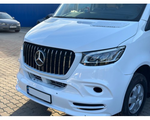Передняя решетка GT Chrome Premium С рамкой для Mercedes Sprinter W907/W910 2018- гг