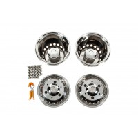 Колпаки из нержавейки Эксклюзив V3 (2 катковые, 4 шт) для Mercedes Sprinter W907/W910 2018- гг