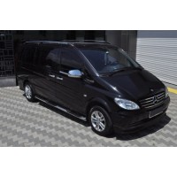 Mercedes Viano 2004-2015 Бічні труби BB002 (2 шт., нерж.) d70, Довга база