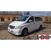 Бічні пороги Premium (2 шт, нерж) d60, Довга база для Mercedes Viano 2004-2015