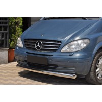 Губа нижня одинарна ST008 (нерж) 2004-2011, 70мм для Mercedes Viano 2004-2015