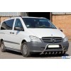 Кенгурятник WT003/004 (нерж.) 60мм, з написом для Mercedes Viano 2004-2015 - 49471-11