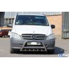 Кенгурятник WT003/004 (нерж.) 60мм, з написом для Mercedes Viano 2004-2015 - 49471-11