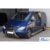 Кенгурятник WT003/004 (нерж.) 60мм, з написом для Mercedes Viano 2004-2015 - 49471-11