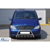 Кенгурятник WT003/004 (нерж.) 60мм, з написом для Mercedes Viano 2004-2015 - 49471-11