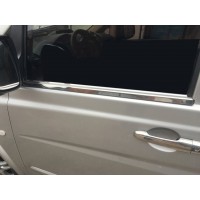 Молдинги скла (2 шт, нерж) Carmos - Турецька сталь для Mercedes Viano 2004-2015