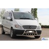 Mercedes Viano 2004-2015 Кенгурятник WT004-Plus з вусами (нерж.) - 53455-11