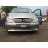 Губа нижня подвійна ST014 (нерж) 70/48мм для Mercedes Viano 2004-2015