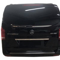 Планка над номером широкая (нерж) OmsaLine - Итальянская нержавейка для Mercedes Vito  /  V W447 2014+