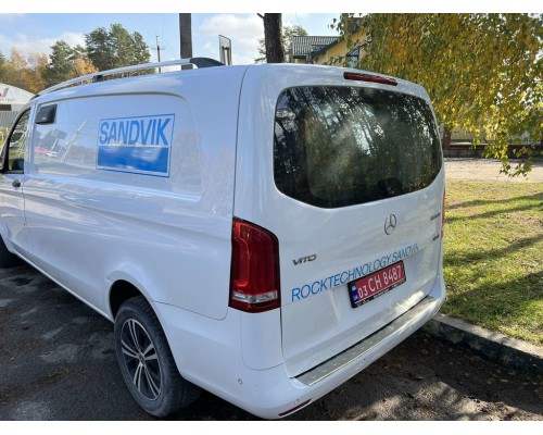 Рейлінги Хром DDU (пласт. ніжки) Довга база (EXTRALONG) для Mercedes Vito / V W447 2014+ - 63001-11