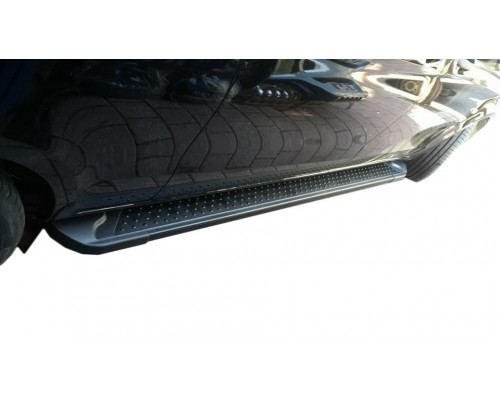 Бічні пороги Allmond Black (2 шт., Алюміній) Коротка (short) та середня (Long) для Mercedes Vito / V W447 2014+ - 67902-11