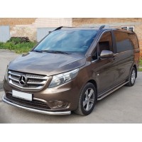 Передній захист ST008 (нерж.) для Mercedes Vito/V W447 2014+