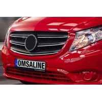 Накладки на решетку 2020-2025 (5 шт, нерж) Carmos - Турецкая сталь для Mercedes Vito/V-class W447 2014- гг