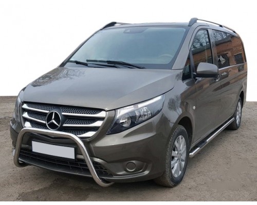 Бічні труби 2 шт., нерж.) d70, Коротка/Середня бази для Mercedes Vito / V W447 2014+