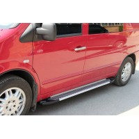 Бічні пороги Line (2 шт., Алюм.) для Mercedes Vito W638 1996-2003