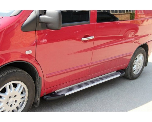 Бічні пороги Line (2 шт., Алюм.) для Mercedes Vito W638 1996-2003