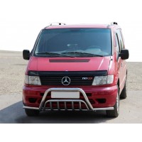 Кенгурятник з вусами WT002 Plus (нерж.) для Mercedes Vito W638 1996-2003