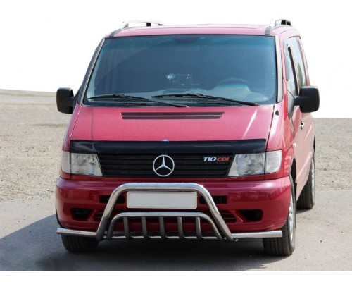 Кенгурятник з вусами WT002 Plus (нерж.) для Mercedes Vito W638 1996-2003