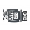 Накладки на панель Meric (1996-1999) Карбон для Mercedes Vito W638 1996-2003 - 52447-11