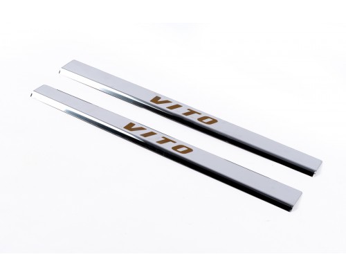 Накладки на пороги Vip-style (2 шт, нерж) для Mercedes Vito W638 1996-2003 - 50268-11