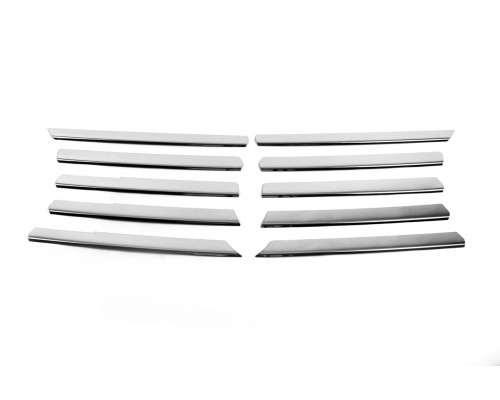 Накладки на решетку (10 частей, нерж) Carmos - Турецкая сталь для Mercedes Vito W638 1996-2003 - 52759-11