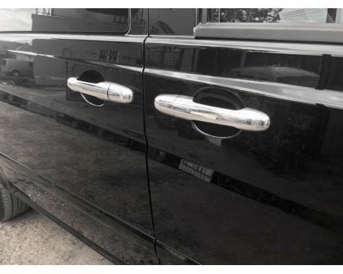 Накладки на ручки (нерж) 4 штуки, OmsaLine - Італійська нержавіюча сталь для Mercedes Vito W639 2004-2015 - 48640-11