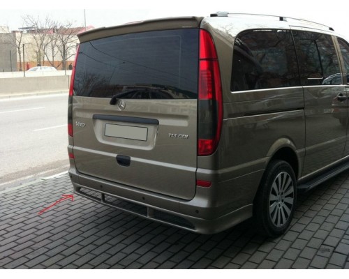 Накладка на задний бампер Sport (под покраску) Средння-Длинная базы для Mercedes Vito W639 2004-2015 - 56311-11