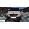 Кенгурятник WT004 (нерж.) з написом, 2004-2010, 60мм для Mercedes Vito W639 2004-2015 - 52782-11
