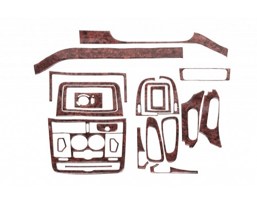 Накладки на панель (Meric, повний комплект) 2004-2006 Алюміній для Mercedes Vito W639 2004-2015 - 52453-11
