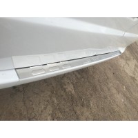 Накладка на задний бампер без загиба (Carmos, нерж) для Mercedes Vito W639 2004-2015